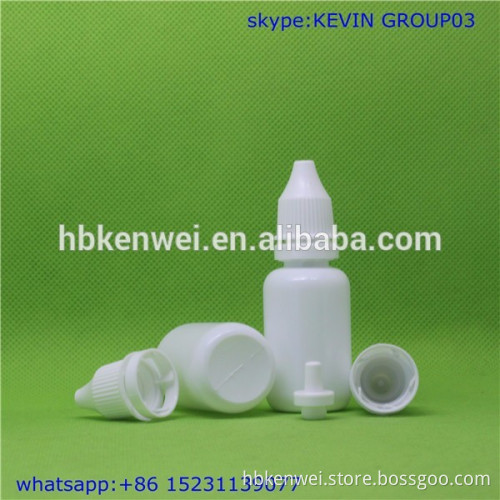 15ml pure white Plastic Dropper Squeeze Bottle LDPE Tamper Proof Safe Evidence